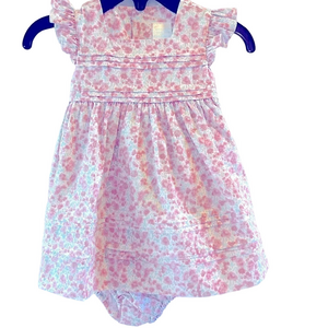 Edfehill Collection 3 M Baby Girl English Tea Pink Floral Dress w/ bloomers NWT
